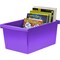Storex Storage Bin, Plastic, Purple, 2 PK 61486U06C - alternate 3